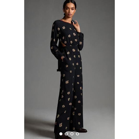 FARM Rio for Anthropologie Pants - NWT - Farm Rio Long-Sleeve Cutout Jumpsuit - Small